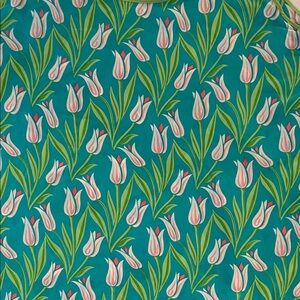 Bob Mackie Teal and Pink Tulip Silk Tank